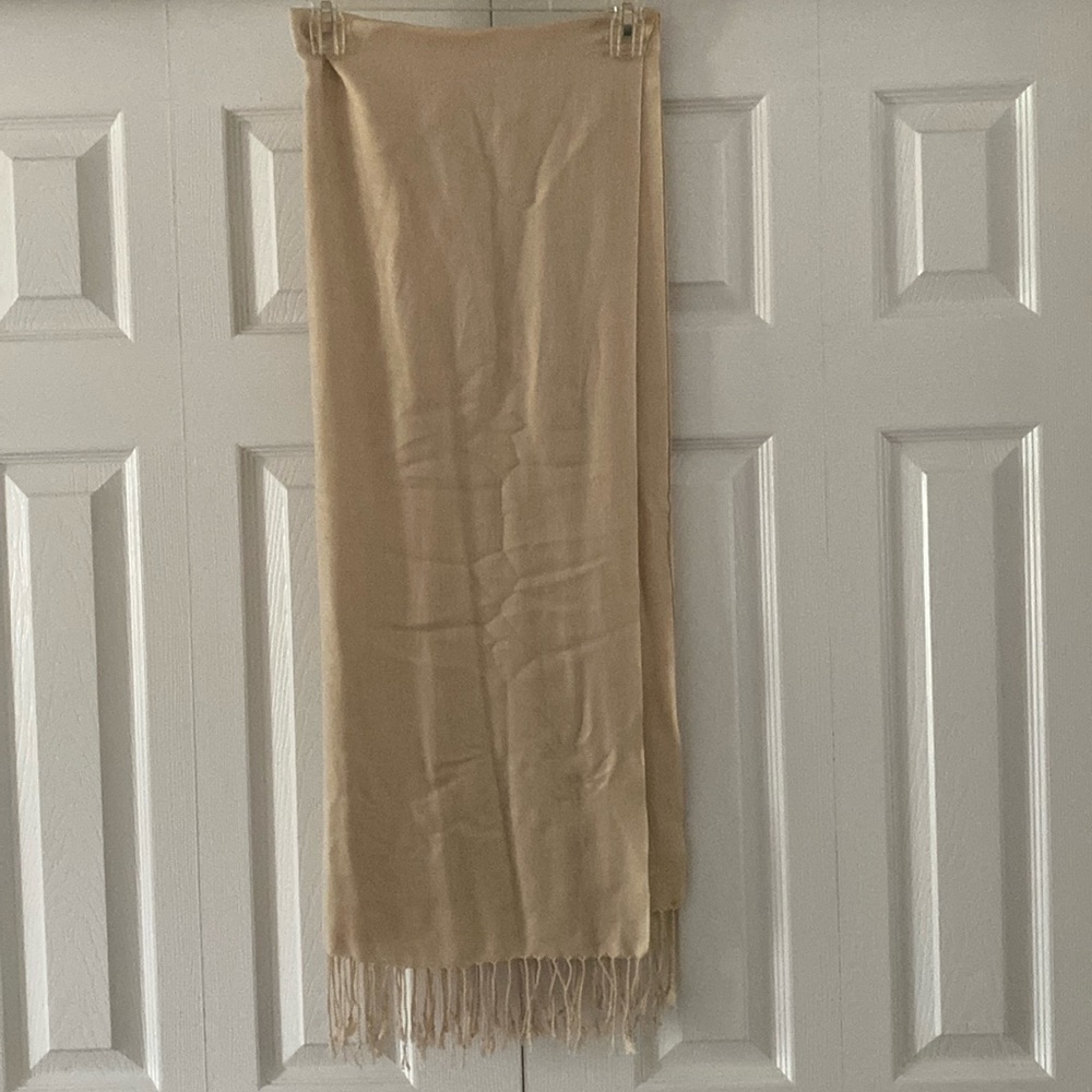 Soft Viscose Blend Scarf with Fringe